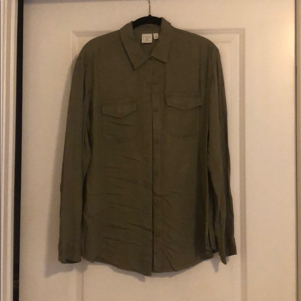 BP hunter green button down shirt